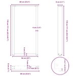 vidaXL Pieds de table de bar en forme de U  2 pièces  acier naturel  60 x (110-111) cm