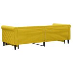 vidaXL Lit de jour avec lit gigogne jaune 80x200 cm velours
