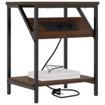 vidaXL Cabinet de chevet 2 Pièces Chêne brun 38 x 30 x 48 cm