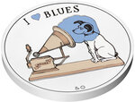 Monnaie I LOVE BLUES Stand 1 Oz Medaille Argent 2026 (PRÉCOMMANDE)