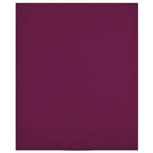 vidaXL Drap-housse Jersey Bordeaux 90x200 cm Coton