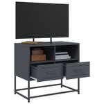 vidaXL Meuble TV anthracite 68x39x60 5 cm acier