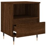 vidaXL Tables de chevet 2 Pièces chêne marron 40x35x50 cm bois ingénierie