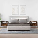 vidaXL Tables de chevet murales 2 Pièces Chêne fumé 45x26x28 5 cm