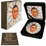 Pièce de monnaie en Argent g 31.1 (1 oz) Millésime 2024 FRIDA KAHLO