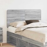vidaXL Tête de lit Gris Sonoma 120 cm Bois d'ingénierie