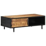 vidaXL Table basse 105x50x35 cm Bois de manguier brut