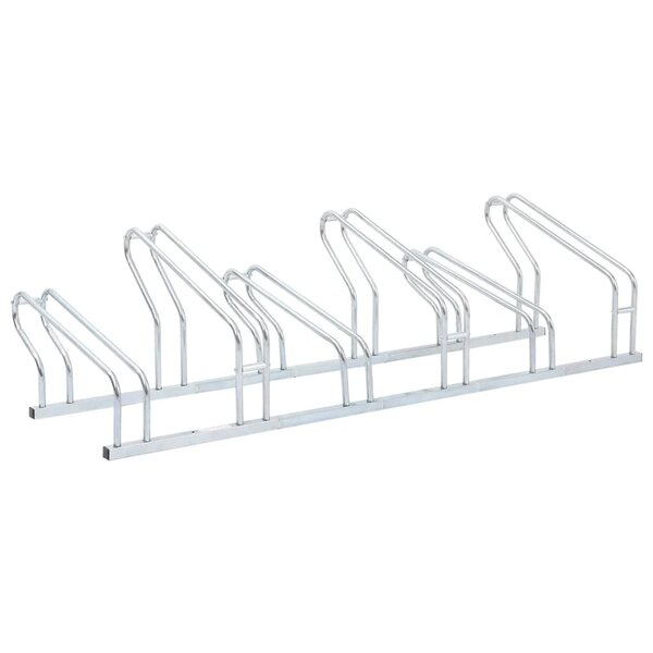 vidaXL Support de vélo au sol autoportant pour 6 vélos acier galvanisé