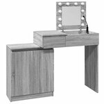 vidaXL Coiffeuse avec LED sonoma gris 115x37x110 5 cm