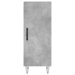 vidaXL Buffet haut Gris béton 34 5x34x180 cm Bois d'ingénierie