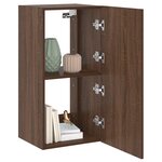 vidaXL Meuble TV mural avec lumières LED chêne marron 40 5x35x80 cm