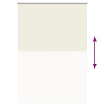vidaXL Store enrouleur occultant blanc cassé 115x150 cm largeur tissu
