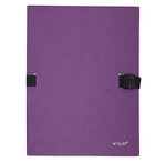 Chemise à sangle N'CLIP extensible recouverte de papier contrecollé violet EXACOMPTA