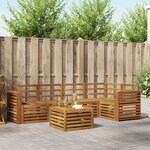 vidaXL Ensemble de canapé d'angle 6 Pièces Naturel Bois d'Acacia Massif