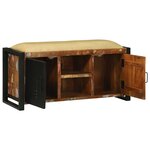vidaXL Banc Cabinet Multicolore 100x35x50 cm en bois massif récupéré