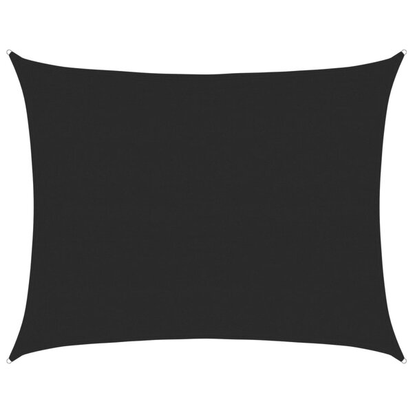 vidaXL Voile d'ombrage 160 g/m² rectangulaire noir 6x8 m PEHD