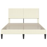 vidaXL Cadre de lit Crème 160 x 200 cm Tissu en velours côtelé