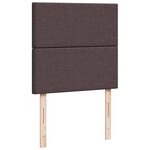 vidaXL Sommier à lattes de lit avec matelas Marron foncé 90x200 cm