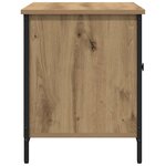Meuble TV vidaXL en chêne artisan de 80x40x50 cm en bois d'ingénierie et acier