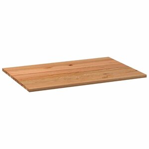 vidaXL Dessus de table marron clair bois chêne massif rectangulaire