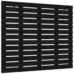 vidaXL Tête de lit murale Noir 141x3x91 5 cm Bois massif de pin