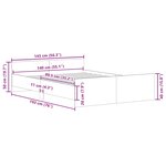 vidaXL Cadre de lit sans matelas sonoma gris 140x190 cm