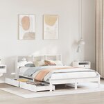 vidaXL Lit bibliothèque sans matelas blanc 140x200 cm bois pin massif