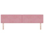 vidaXL Tête de lit LED avec bandes LED Rose 200 cm Velours