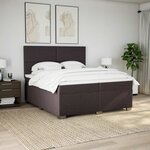 vidaXL Sommier à lattes de lit avec matelas Marron foncé 200x200 cm