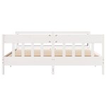 vidaXL Cadre de lit sans matelas blanc 180x200 cm bois massif de pin