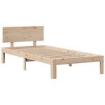 vidaXL Lit bibliothèque sans matelas 140x200 cm bois massif de pin