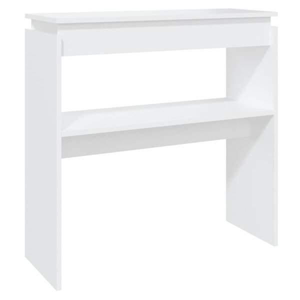 vidaXL Table console blanc 80x30x80 cm bois d'ingénierie