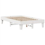 vidaXL Cadre de lit sans matelas blanc 135x190 cm bois de pin massif