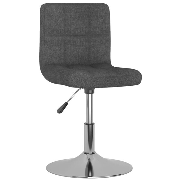 vidaXL Chaise pivotante de salle à manger Gris foncé Tissu