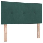 Cabeza de lit LED vidaXL capitonnée en velours vert foncé 100 cm