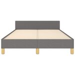 vidaXL Cadre de lit sans matelas gris foncé 120x200 cm tissu
