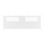 vidaXL Paroi latérale de belvédère avec fenêtres 6x2 m blanc