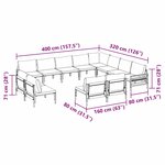 vidaXL Ensemble de canapé de jardin 12 Pièces Anthracite Acier