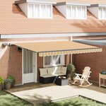 vidaXL Auvent Rétractable Multicolore 450 ×350 cm tissu