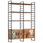 vidaXL Bibliothèque 4 niveaux 124x30x180cm Bois solide de récupération