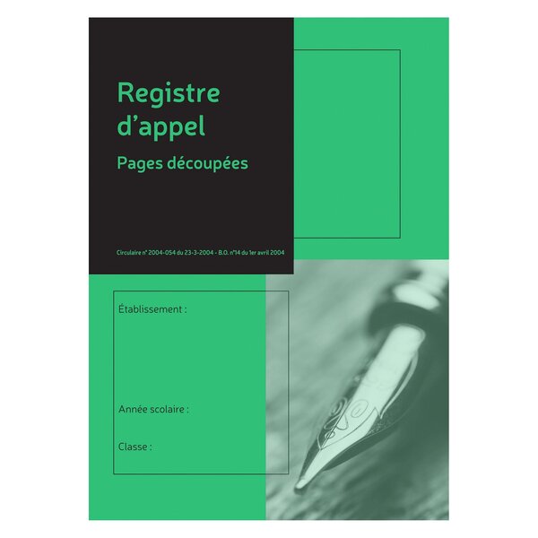Registre d'appels journaliers le dauphin - a4 21 x 29 7 cm - 80 pages