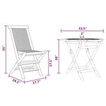 vidaXL Set de salle à manger de jardin 2 Pièces Marron