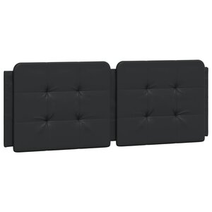 vidaXL Coussin de tête de lit noir 120 cm similicuir