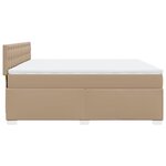 vidaXL Sommier à lattes de lit avec matelas Cappuccino 200x200 cm