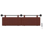 vidaXL Tête de lit suspendue Brun Brillant PU antique