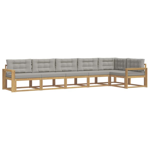 vidaXL Ensemble de canapés d'extérieur 4 pc Blanc et gris clair