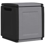 vidaXL Boîte de rangement de jardin 54x53x57 cm 130 L Gris foncé noir