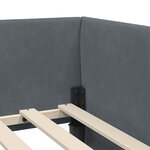 vidaXL Cadre de lit d'angle Autre Gris foncé 80 x 200 cm