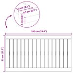 vidaXL Tapis de bain Uni Marron 100 x 55 cm bois