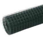 vidaXL Grillage Acier avec revêtement en PVC 10x1 5 m vert